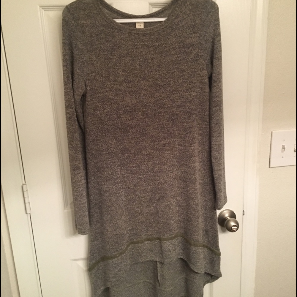 Olive green sweater dress